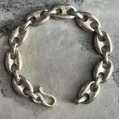 silver 925 italy 豚鼻 アンカー チェーン ネックレス イタリア チェーン ネックレス メンズ シルバー925 3mm 45cm アンカー