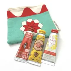 【限定】ロクシタンハンドクリームセットポーチ付き　ミニサイズ