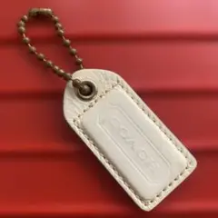 COACH ホワイトレザー チャーム