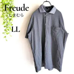 しまむら Freude 半袖ポロシャツ グレー LL 胸ポケット付き メンズのサムネイル