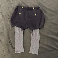 プチバトー　ネイビー レギンス付きブルマ　18m/81cm