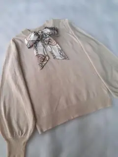 【JEAN FELDINAND】ボウタイ付きニット