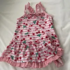 女の子　水着　さくらんぼ柄　100cm