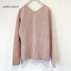 カシミア ニット 2way Vネック 秋 長袖 オフィスカジュアル パラスパレス