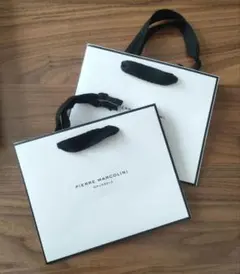 PIERRE MARCOLINI ホワイト紙袋 2枚セット