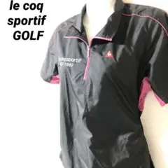 【極美品！Mサイズ！秋冬ゴルフ！】le coq GOLF半袖ナイロンジャケット