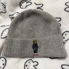 Polo Ralph Lauren グレー ニット帽　ポロベア