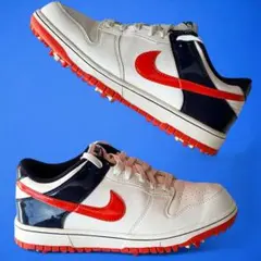 【レア】NIKE ナイキ ゴルフ 25.5㎝ ゴルフシューズ ホワイト 靴紐