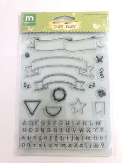 【新品】海外製　クリアスタンプ　バナー　アルファベット　カード　アルバム
