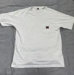 ホワイトコットンTシャツ 左胸ポケット付き