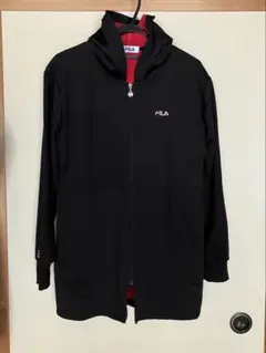 FILA フード付き ジャケット ブラック/レッド
