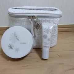 HABA スノーコレクション　ルースパウダー　リップネイルセラム　ポーチ