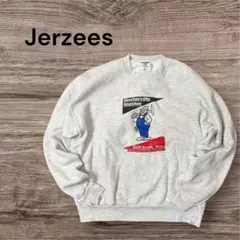 USA製 Jerzees プリントスウェット 短丈 裏起毛USA古着
