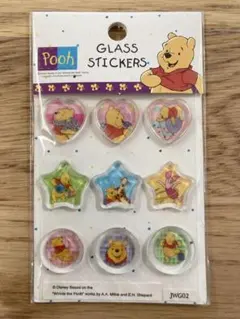 【新品未開封】glass stickers Pooh グラスステッカー プーさん