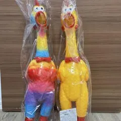 新品・未開封】大絶叫！ジャンボチキン 約72cm ピンク ブルー☆ - メルカリ