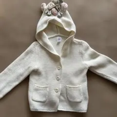 baby GAP フード付きニットジャケット アイボリー