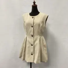 セルフォード/24AW/ペプラム トップス ジレ/ボタンフロント/ノースリーブ