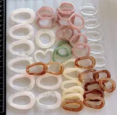 アクリル　フープパーツ　レジン　アクセサリー　ピアス　ヘアゴムに！ハンドメイド