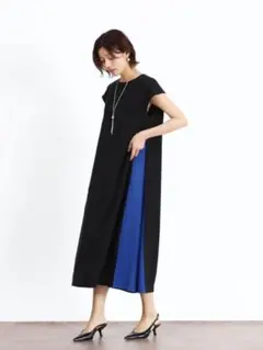 ユナイテッドアローズ バックフレア フレンチスリーブ ワンピース