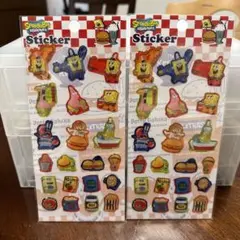 スポンジボブ シール　ぷっくり　プラザ限定　2枚セット