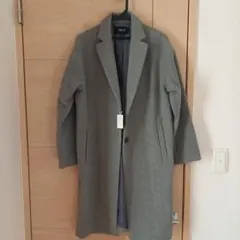 COMME CA ISM グレー ロングチェスターコート サイズ9
