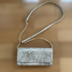 COLE HAAN パイソン柄 財布　チェーンショルダーバッグのサムネイル