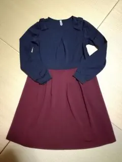 犬印本舗 ワンピース バイカラー　授乳服　マタニティ　MからL