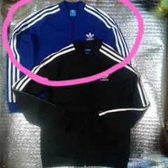 訳ありadidas 裏微起毛ジャケット ブルー150cm