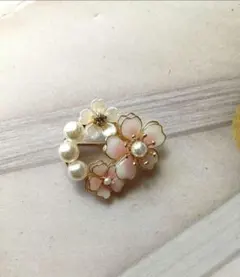 No.949 お花 桜のブローチSSサイズ 晴れの日
