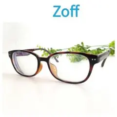 Zoff ゾフ 眼鏡 メガネ ウェリントン ブラウンデミ スクエア 軽量