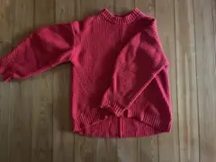 ナノユニバース　ニット　セーター赤