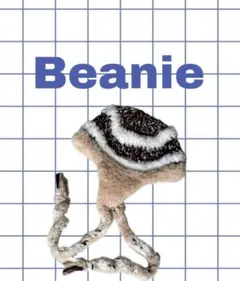 耳あて付きニット帽 ビーニー 編み物