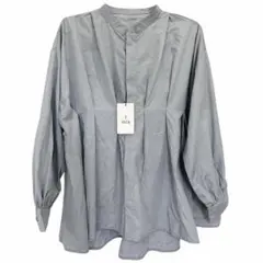 新品 reca フロントタックボリュームスリーブブラウス M