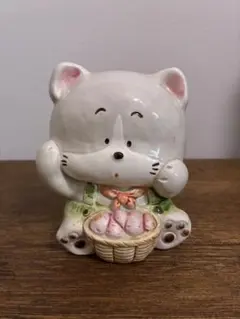 昭和 レトロファンシー 陶器 貯金箱 レトロポップ 80年代 うさぎ貯金箱