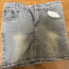 デニムミニスカート M ライトブルー