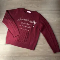 mezzo piano セーター　赤　M 150