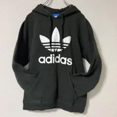 adidas ビッグロゴ パーカー ダークグリーン トレフォイル アディダス L