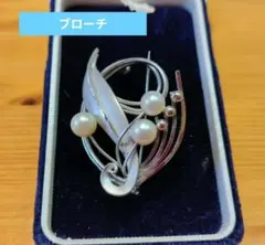 シルバー パール ブローチ