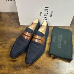 新品42万円 Berluti スイング ブラン レザー ゴルフスニーカー 7 