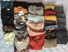 レディース服30点まとめ売り　M〜L 秋冬物多め　タグ付き未使用品含む