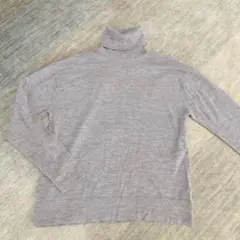 ♦美品 ニコアンド グレー タートルネック ウールニットセーター