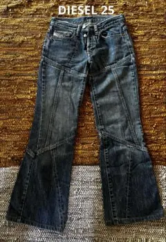 y2k DIESEL patchwork flare denim ディーゼル