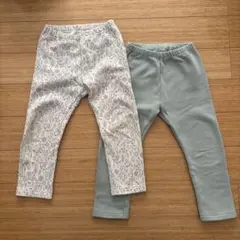ユニクロ　フリースレギンス　2枚セット　100