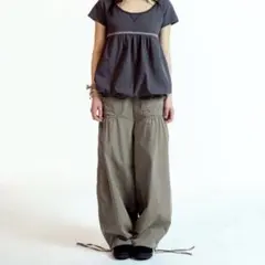 新品 COYSEIO シャーリングハイウエスト ワイドワークパンツ - メルカリ