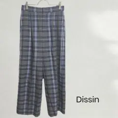 Dessin ワイドパンツ グレー チェック柄 カジュアル 2