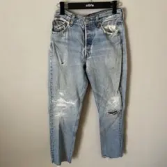 LEVI'S リーバイス　ライトブルー　ダメージ加工 デニム　ジーンズ