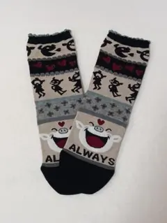新品　ALBEROBELLO　OLEBOREBLA ぶたさんプリントソックス