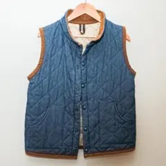 LAVENHAM デニムブルー ノースリーブジャケット ベスト ラベンハム