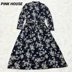 【美品】ピンクハウス 黒 いちご柄 隠れうさぎくまいちご 綿ローンワンピース 美品】ピンクハウス 黒 いちご柄 隠れうさぎくまいちご 綿ローン