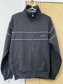 【古着】adidas グレー ジップアップジャケット レトロ 古着